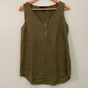 Harve Benard‎ green washable linen tank in green